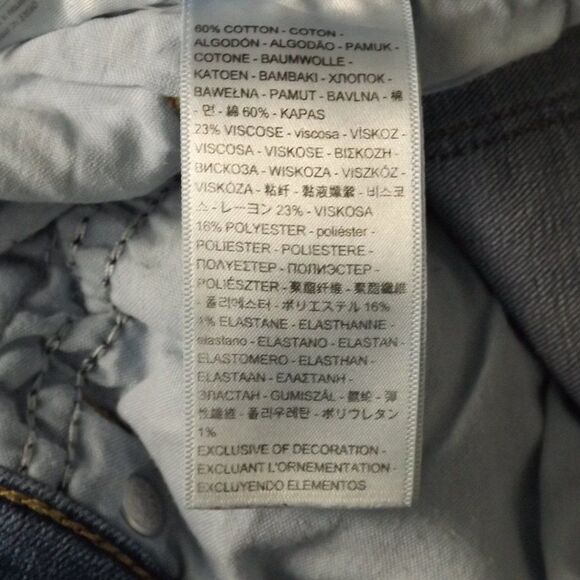 LEVI'S Jeans, 30, Classic Straight, Zipper fly, 5 pockets, Blue, Cotton Blend - Picture 12 of 14